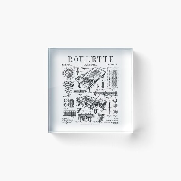 Artikelvorschau, Roulettetisch, Glücksspieler, Casino-Glücksspiel, Vintage-Patent entworfen und verkauft von GrandeDuc.