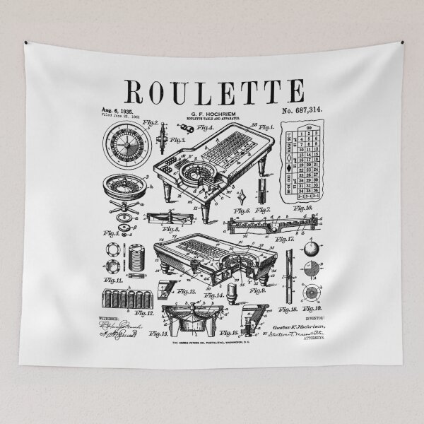 Item preview, Roulette Table Lucky Gambler Casino Gambling Vintage Patent designed and sold by GrandeDuc.