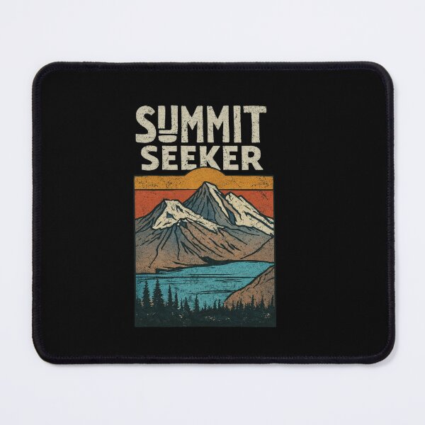 Item preview, Summit Seeker Vintage Mountain Lake Woodblock Art designed and sold by Blurbean.