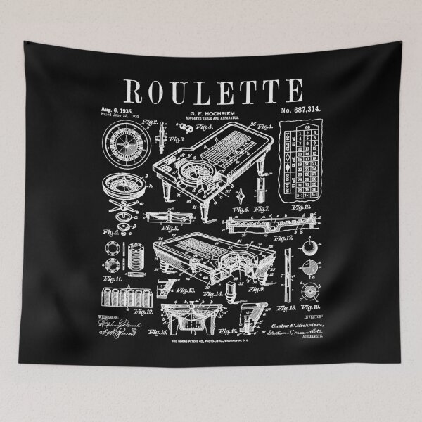 Item preview, Roulette Table Lucky Gambler Casino Gambling Vintage Patent designed and sold by GrandeDuc.