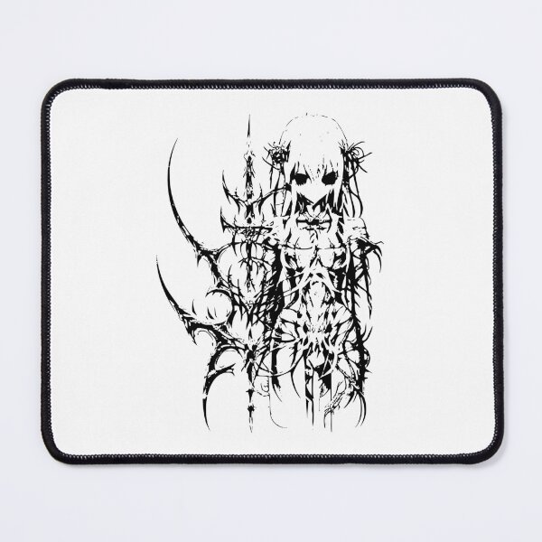 Item preview, Cyber Sigilism Anime Girl – Y2K Gothic Abstract designed and sold by Dem0r.