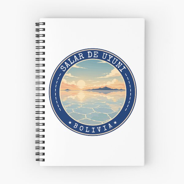 Item preview, Salar de Uyuni in Bolivia (South America), Vintage Travel Art Circle Emblem designed and sold by MaateoDesign.