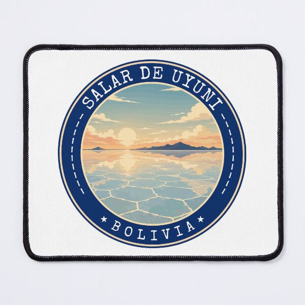 Item preview, Salar de Uyuni in Bolivia (South America), Vintage Travel Art Circle Emblem designed and sold by MaateoDesign.