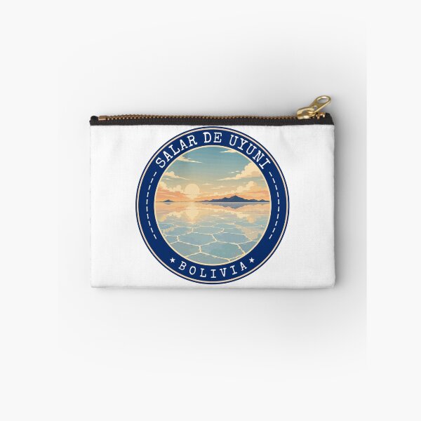 Item preview, Salar de Uyuni in Bolivia (South America), Vintage Travel Art Circle Emblem designed and sold by MaateoDesign.