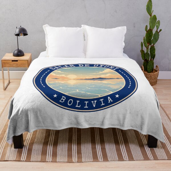 Item preview, Salar de Uyuni in Bolivia (South America), Vintage Travel Art Circle Emblem designed and sold by MaateoDesign.