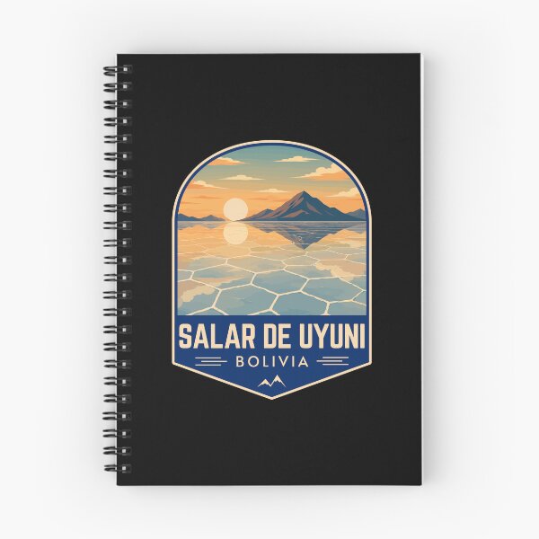 Item preview, Salar de Uyuni en Bolivia (América del Sur), emblema de arte de viajes retro designed and sold by MaateoDesign.