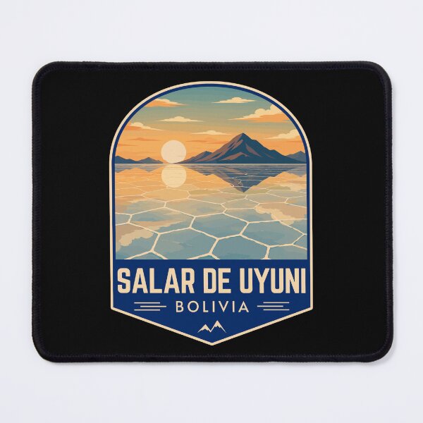 Item preview, Salar de Uyuni in Bolivia (South America), Retro Travel Art Emblem designed and sold by MaateoDesign.