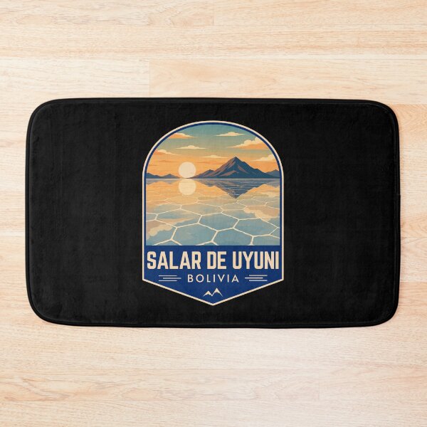 Item preview, Salar de Uyuni in Bolivia (South America), Retro Travel Art Emblem designed and sold by MaateoDesign.