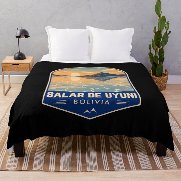 Item preview, Salar de Uyuni in Bolivia (South America), Retro Travel Art Emblem designed and sold by MaateoDesign.
