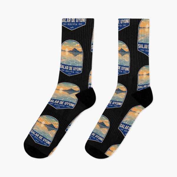 Item preview, Salar de Uyuni in Bolivia (South America), Retro Travel Art Emblem designed and sold by MaateoDesign.