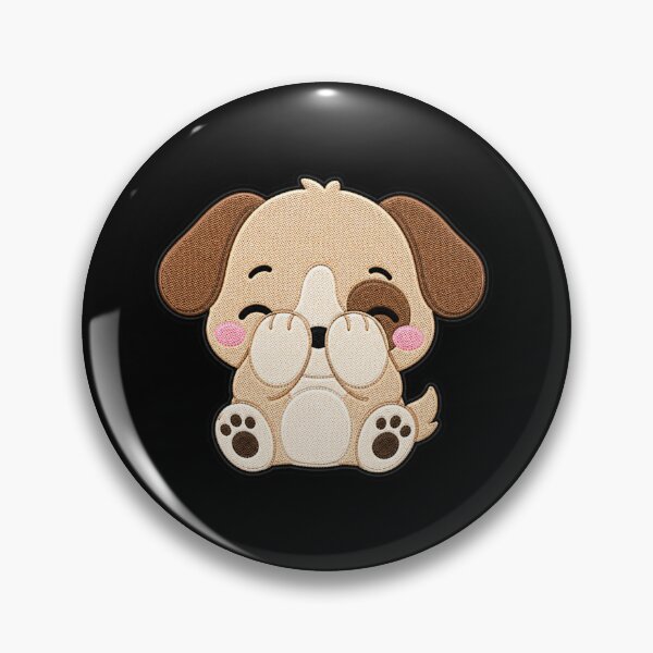 Item preview, Shy Puppy Embroidery Patch | Cute Kawaii Puppy Design designed and sold by ColorSplash123.