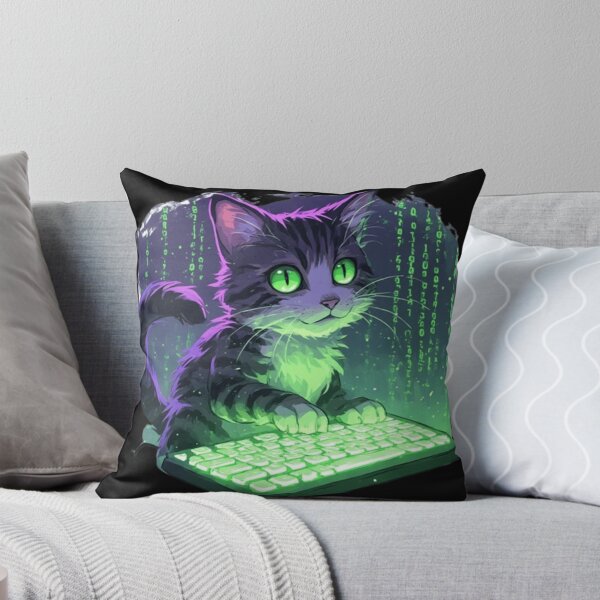 Item preview, Hacker Cat designed and sold by Witty Moon.