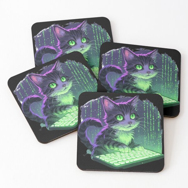 Item preview, Hacker Cat designed and sold by Witty Moon.