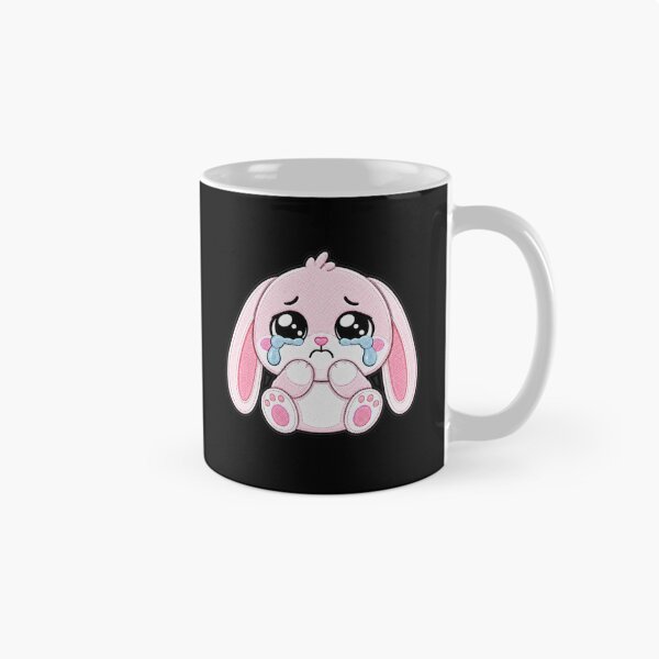 Item preview, Parche bordado de conejito llorando | Lindo diseño de conejito kawaii designed and sold by ColorSplash123.