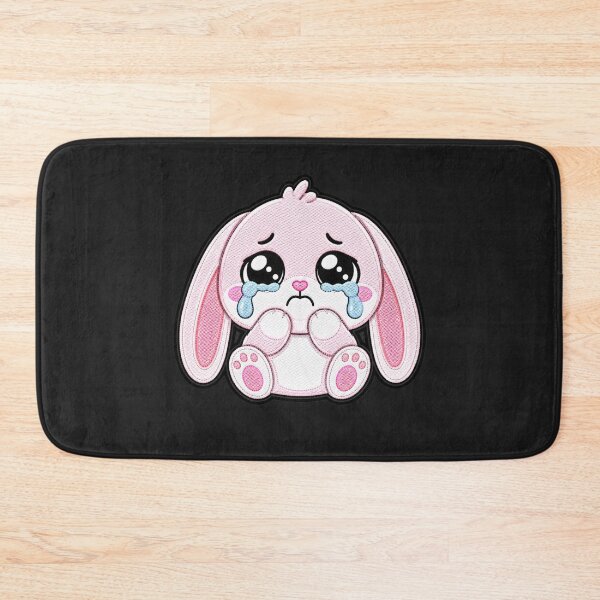 Item preview, Parche bordado de conejito llorando | Lindo diseño de conejito kawaii designed and sold by ColorSplash123.