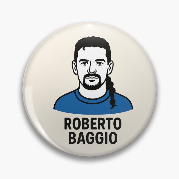 Item preview, Roberto Baggio Minimalist Football Legend Illustration designed and sold by Creative_Canvas.