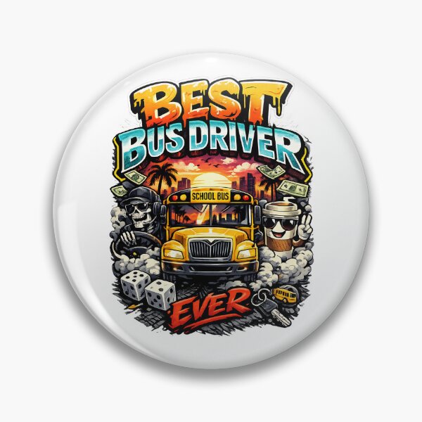 Item preview, Best Bus Driver Ever – Funny School Bus Driver Gift, Appreciation Tee, Retirement Gift Idea designed and sold by KittyPawMeow.