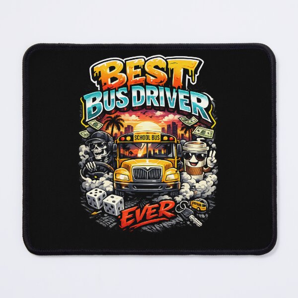 Item preview, Best Bus Driver Ever – Funny School Bus Driver Gift, Appreciation Tee, Retirement Gift Idea designed and sold by KittyPawMeow.