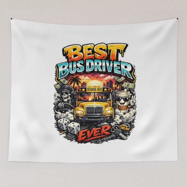 Item preview, Best Bus Driver Ever – Funny School Bus Driver Gift, Appreciation Tee, Retirement Gift Idea designed and sold by KittyPawMeow.