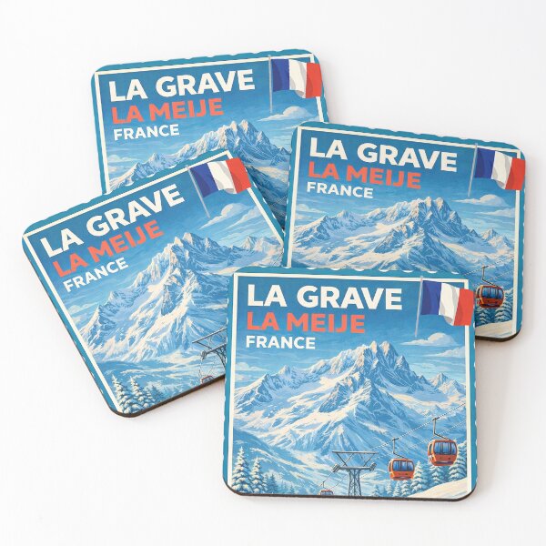 Item preview, La Grave La Meije France Ski Resort Skiing Souvenir designed and sold by yunamaliskova.