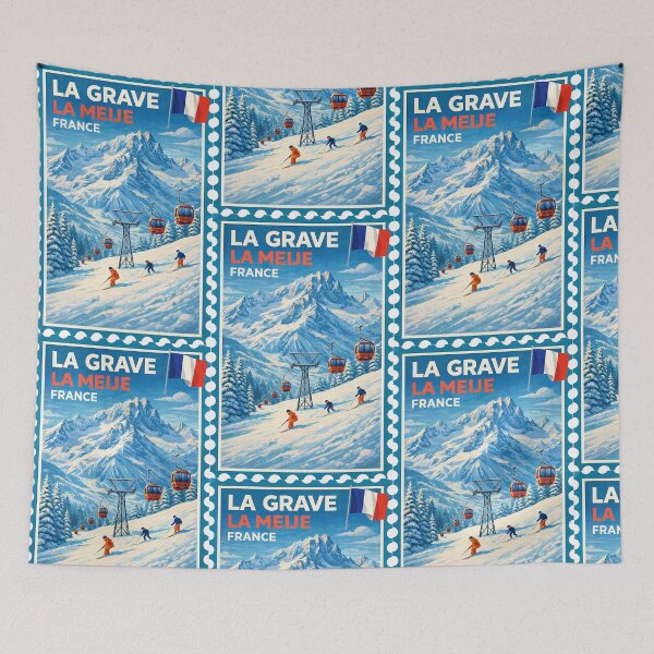 Item preview, La Grave La Meije France Ski Resort Skiing Souvenir designed and sold by yunamaliskova.
