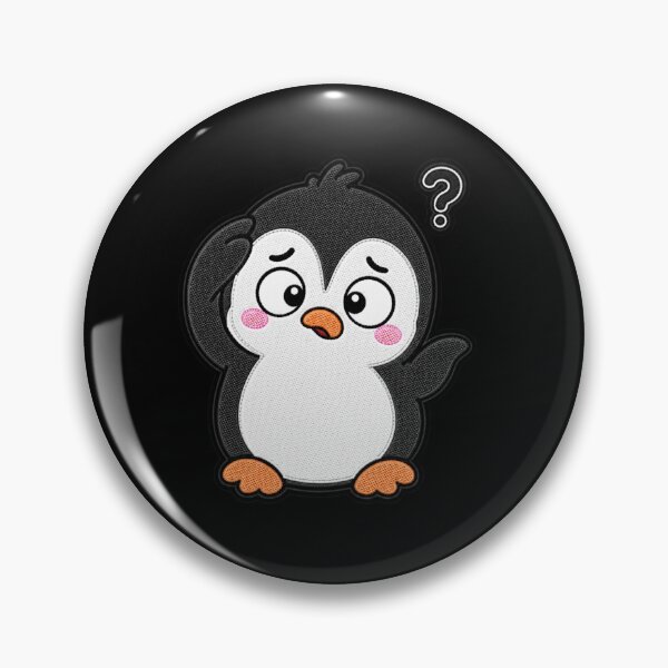 Item preview, Confused Penguin Embroidery Patch | Cute Kawaii Penguin Design designed and sold by ColorSplash123.