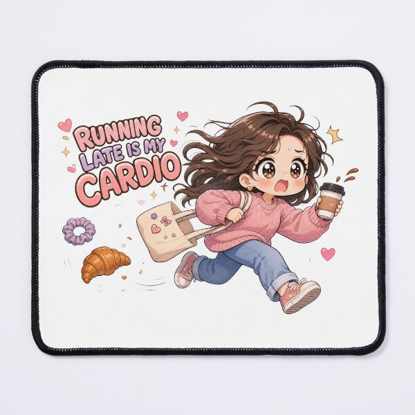 Item preview, Running Late Is My Cardio Funny Cute Coffee Lover Shirt designed and sold by EDAE.