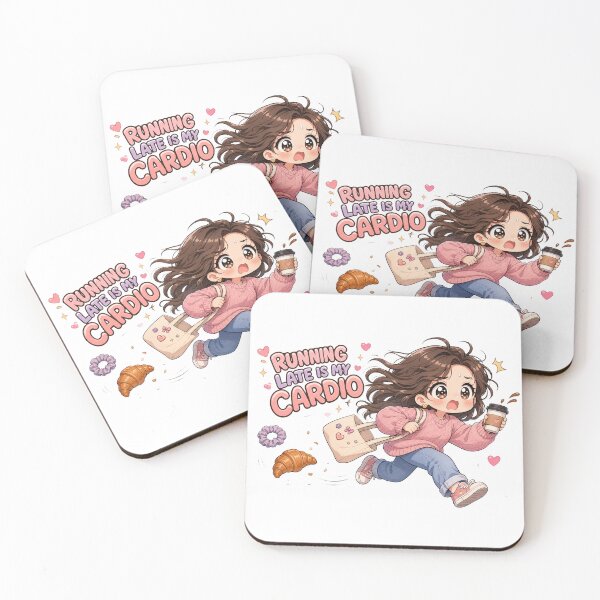 Item preview, Running Late Is My Cardio Funny Cute Coffee Lover Shirt designed and sold by EDAE.