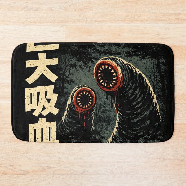 Item preview, Attack Giant Leeches 1959 Japanese Poster designed and sold by Retr0Tshirts.