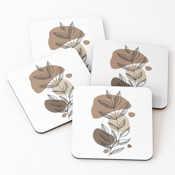 Item preview, Modern Botanical Abstract – Neutral Leaf Art designed and sold by Barelythere2324.