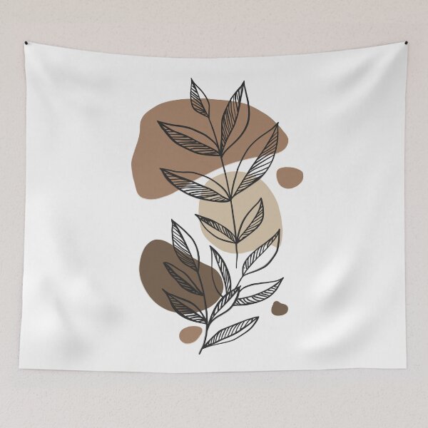 Item preview, Modern Botanical Abstract – Neutral Leaf Art designed and sold by Barelythere2324.
