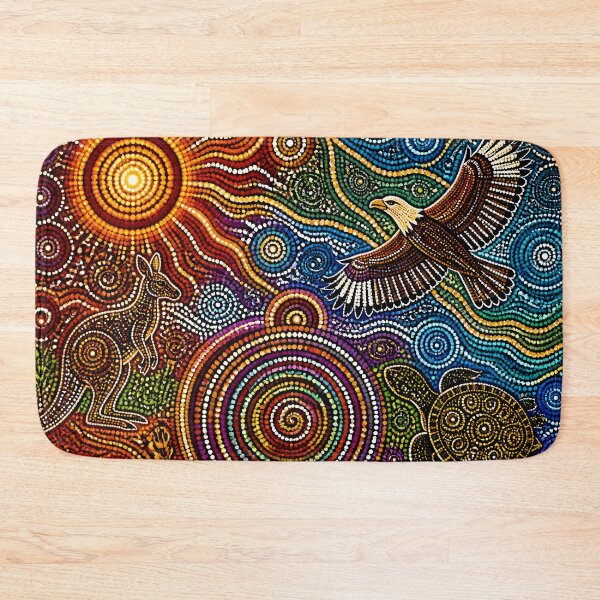 Item preview, Aboriginal Inspired Dot Art - Australian Fauna Vibrant Pattern designed and sold by GrinGalore.