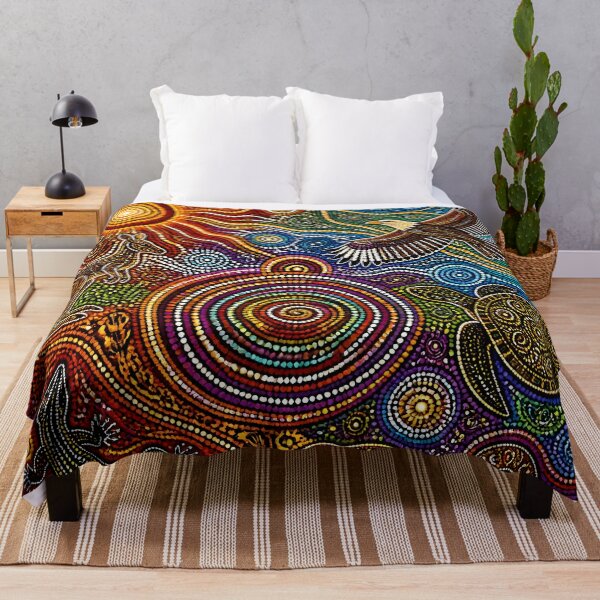 Item preview, Aboriginal Inspired Dot Art - Australian Fauna Vibrant Pattern designed and sold by GrinGalore.
