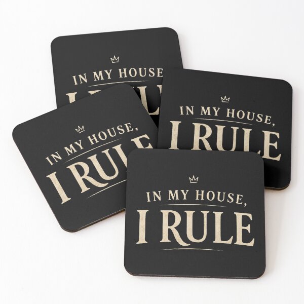 Item preview, In My House I Rule Dark Cozy Typography Design designed and sold by LoppiPrintShop.