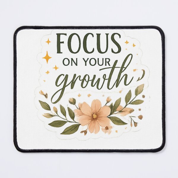 Item preview, Focus on Your Growth | Self Love Floral Aesthetic Sticker designed and sold by Jyotisima8929.