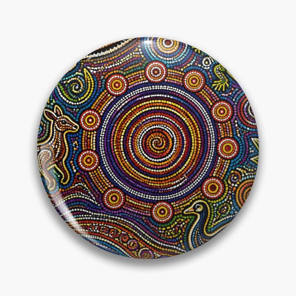 Item preview, Aboriginal Inspired Dot Art - Gyre of Australian Fauna designed and sold by GrinGalore.