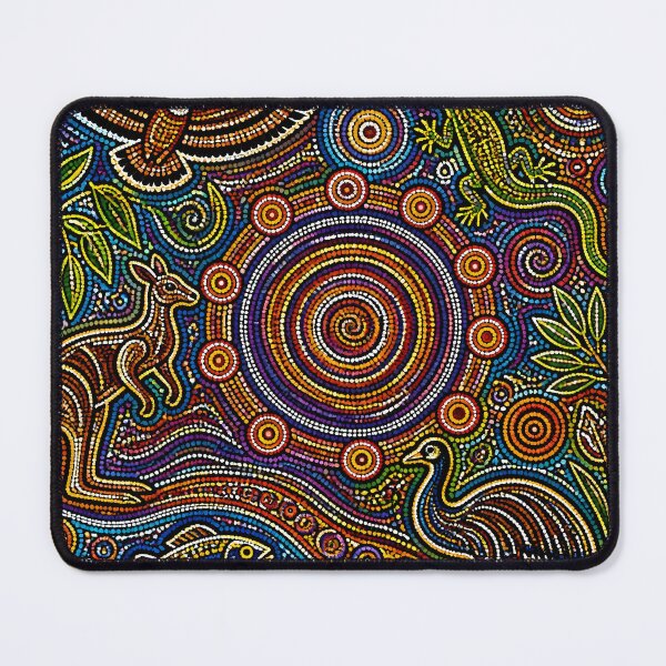 Item preview, Aboriginal Inspired Dot Art - Gyre of Australian Fauna designed and sold by GrinGalore.