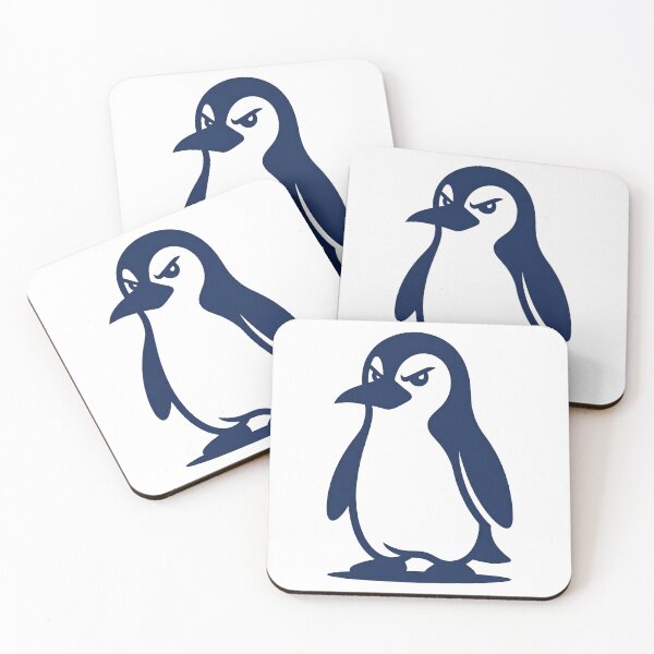 Item preview, Grumpy Penguin Silhouette Minimalist Art designed and sold by seven things shop.