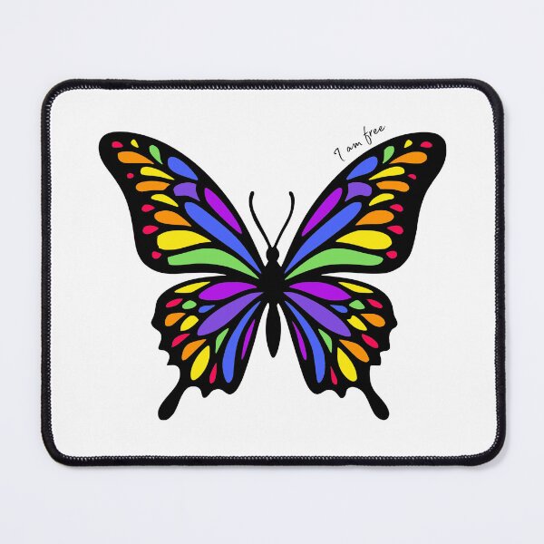 Item preview, I am free rainbow butterfly designed and sold by GeoGoose.
