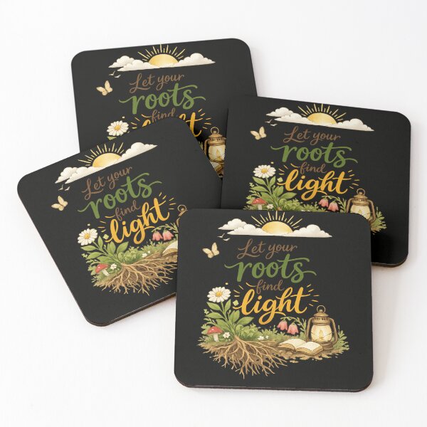 Item preview, Let Your Roots Find Light Cottagecore Botanical Typography Shirt designed and sold by XxZainStylexX.