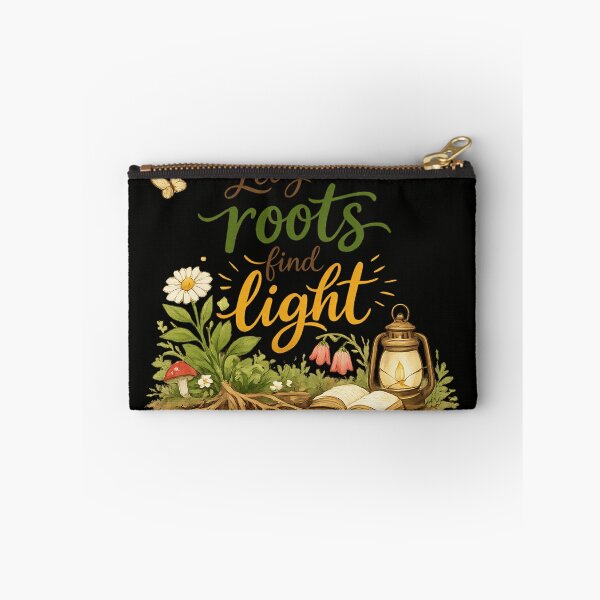 Item preview, Let Your Roots Find Light Cottagecore Botanical Typography Shirt designed and sold by XxZainStylexX.