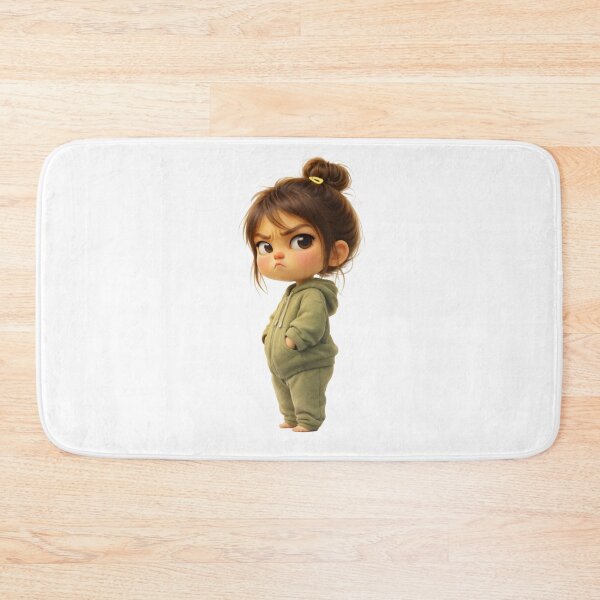 Item preview, Cute Angry Chibi Girl Sticker PNG | Moody Cartoon Character Digital Art designed and sold by ashwin131.