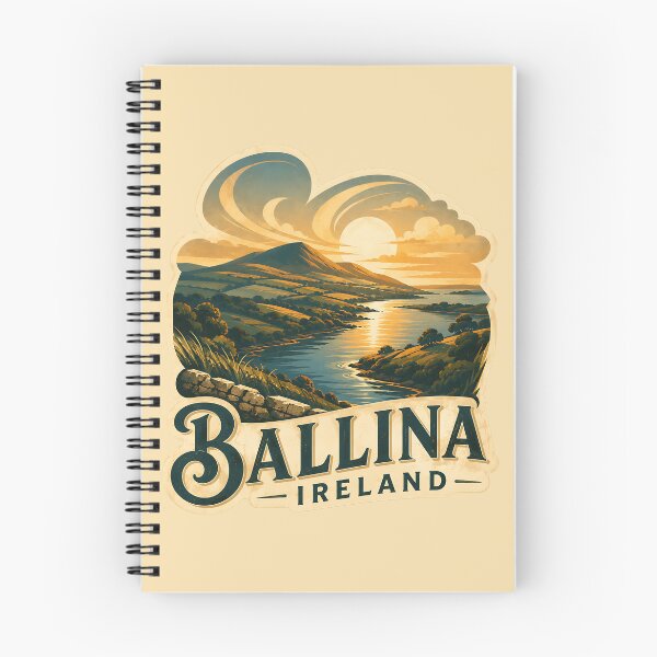 Item preview, Vintage Ballina Ireland Sunset Landscape designed and sold by MythicCotton.