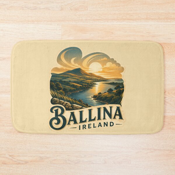 Item preview, Vintage Ballina Ireland Sunset Landscape designed and sold by MythicCotton.
