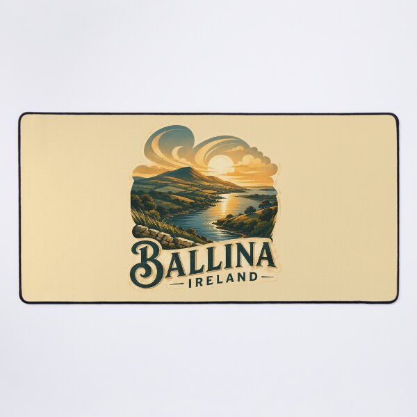 Item preview, Vintage Ballina Ireland Sunset Landscape designed and sold by MythicCotton.
