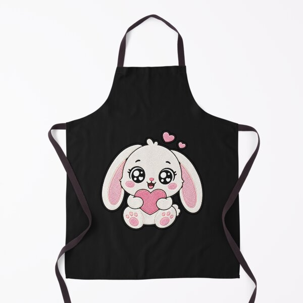 Item preview, Parche bordado de conejito enamorado | Lindo diseño de conejito kawaii designed and sold by ColorSplash123.