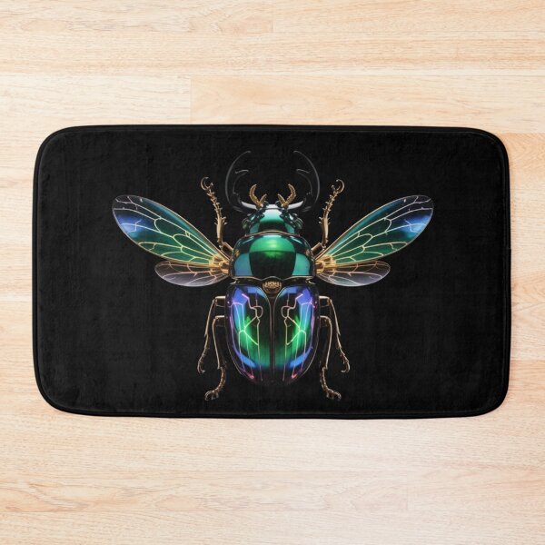 Item preview, Mechanical Emerald & Gold Stag Beetle - Cyber-Jeweled Insect designed and sold by Design_Your_Day.