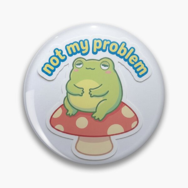 Item preview, Not My Problem Frog on Mushroom Cute Cottagecore Sticker designed and sold by Ink1322.