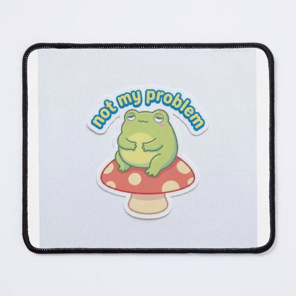 Item preview, Not My Problem Frog on Mushroom Cute Cottagecore Sticker designed and sold by Ink1322.