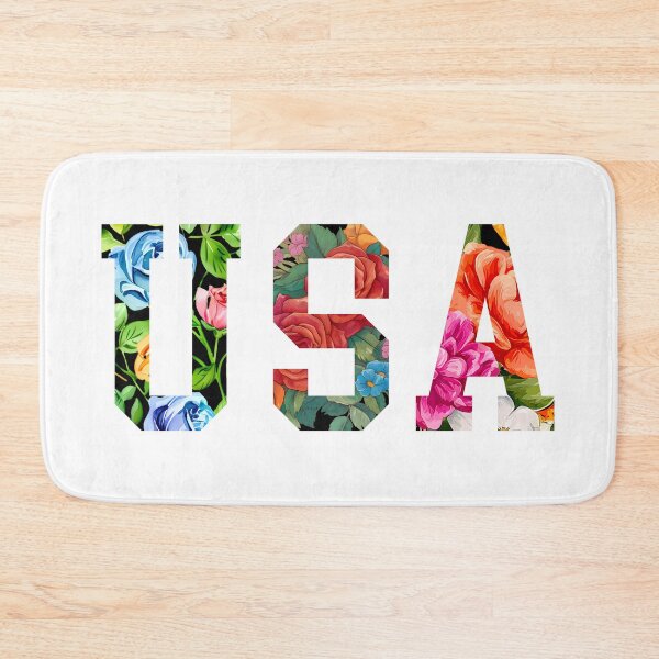 Item preview, USA Floral Map Vintage American Flag Flowers Patriotic Design designed and sold by DesignArtist.ia.